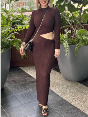 Vestido Ajustado Mujer Seraphina Chocolate1