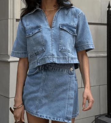 Conjunto Denim de Mujer Olivia Azul Claro4