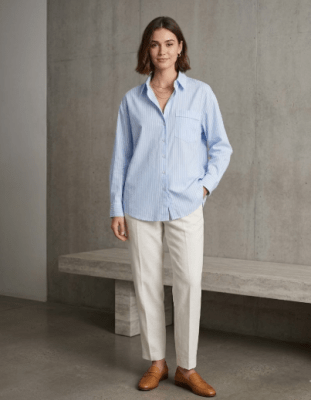 Camisa de rayas Celeste amalfi mujer1