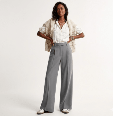 Pantalón mujer palazzo viena Gris1