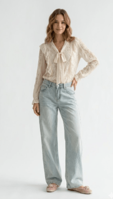 Jeans wide leg Azul mujer flaviana1