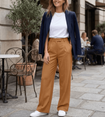Pantalón Palazzo Mujer Camel Carla1