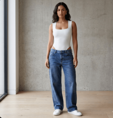 Body Blanco Mujer Cuello Cuadrado Sin Mangas1