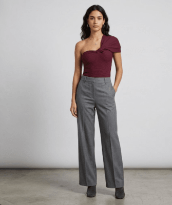 Top asimétrico Burdeo elvira mujer1
