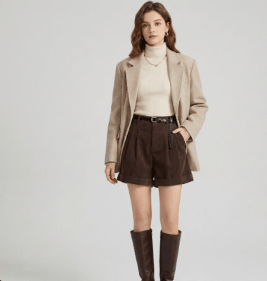 Short Tiro Alto Pana Chocolate1