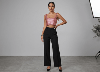 Top Carolina Rosado Brillante con Strass1