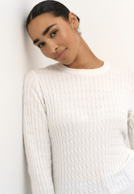 Sweater Trenzado Lana Blanco Emlia Mujer Tejido1