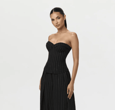 Corset Mujer Alexa Negro Elegante Ajustable2
