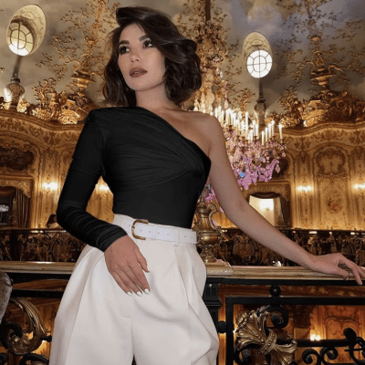 Body Plisado Manga Larga Negro Alessa Mujer Elegante1
