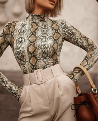 Body Animal print Benedetta Mujer Elegante1