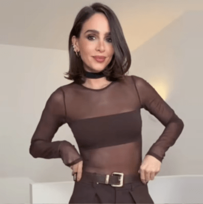 Body Transparencia Marron Paris Mujer Elegante1
