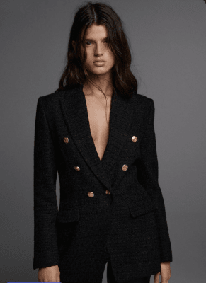 Blazer entallado Negro Florencia Mujer Corte Sastre Elegante5
