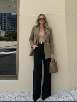 Blazer entallado Olivo Florencia Mujer Corte Sastre Elegante1