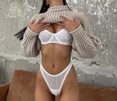 Set lencería camellia Blanco para mujer1