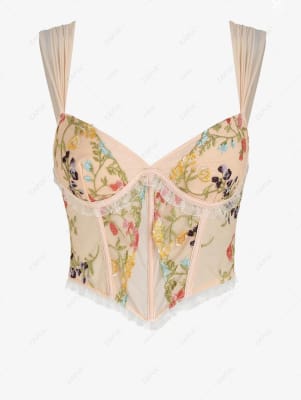 Crop Top Encaje Tiras  Floral1