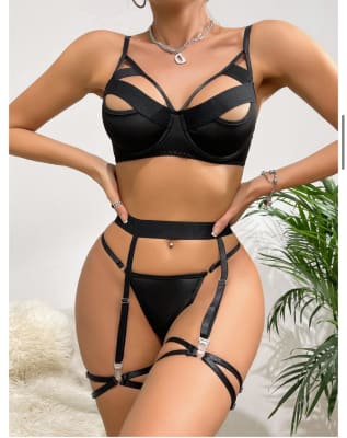 Set Lenceria Mariana Negro1