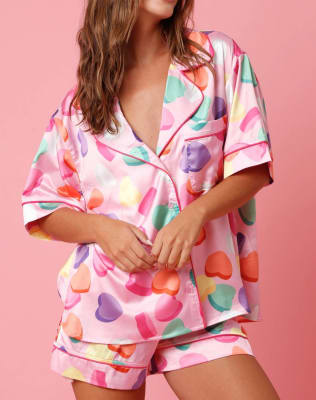 Pijama Corto Elena Rosa1