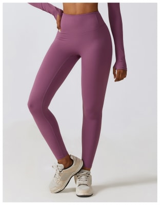 Leggings Liso Corte V Morado Uva2