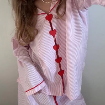 Pijama Corazones Rojo1