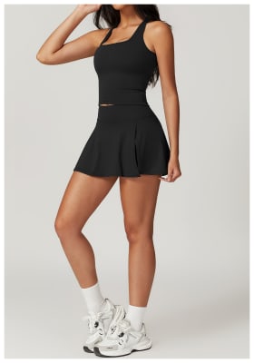 Falda Short Alice Plices Negro2