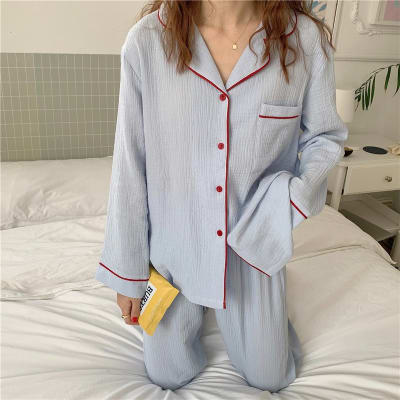 Conjunto de Pijama Largo Suave Sky Blue1