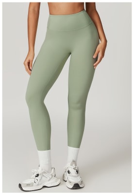 Leggings Deportivos Mujer Tiro Alto Corte V Verde Oliva Atenas1