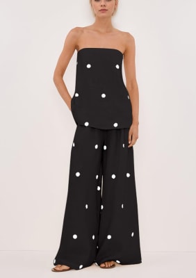 Conjunto Polka Dot Mujer Madonna Azul Marino1