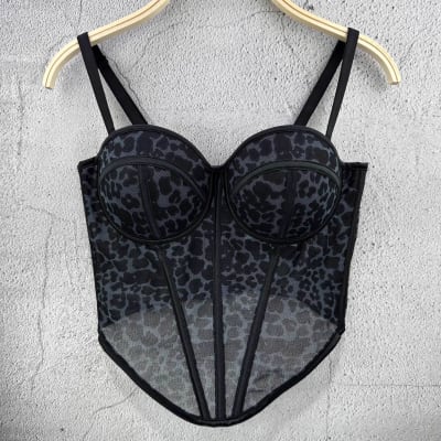 Top Corsét  Kiara Negro Print1