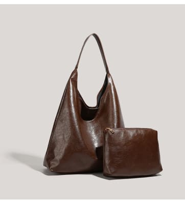 Bolso Hobo Mujer con Cartera Interior Marrón Londres1