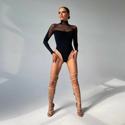 Body Isabella Transparencia  Negro2