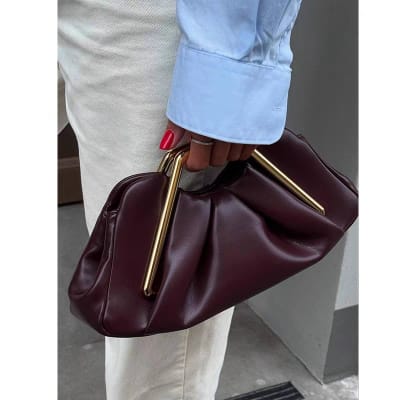Bolso de Mano Mujer Elegante Burdeo Aitana1