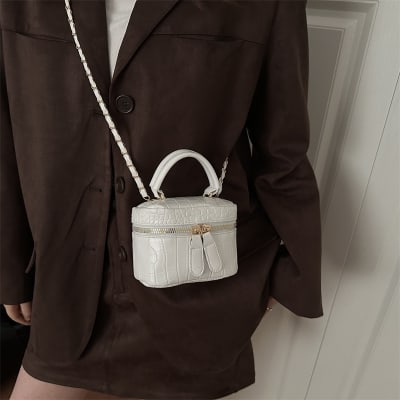Mini Bolso Rígido Mujer Blanco Tipo Vanity2