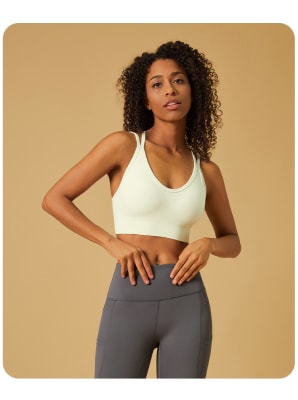 Peto Sujetador  Deportivo Con Almohadilla Blanco3