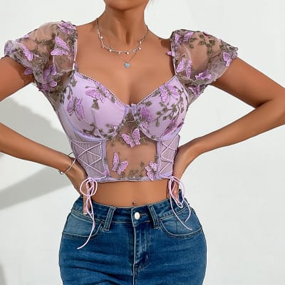Top Floral Purple1
