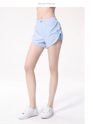 Shorts Dri-FIT Fiorella con Forro de Ropa Interior Azul Cielo1