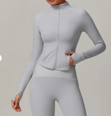 Polerón Aranza Cierre Completo Gris Acero2