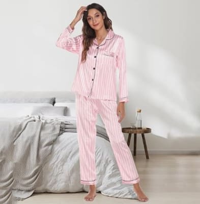 Conjunto De Pijama Largo Rose Glaseado1