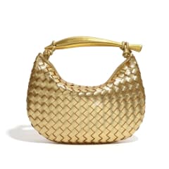 Bolso Hobo Mujer Trenzado Dorado Veneta