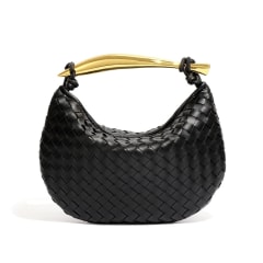 Bolso Hobo Mujer Trenzado Negro Veneta