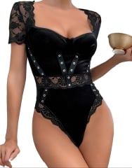 BODY BASICO TERCIOPELO JAPONES  NEGRO