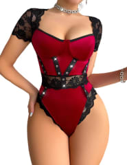 Body Básico Terciopelo Japones Rojo