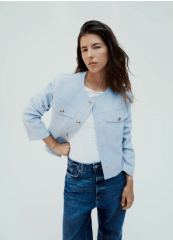 Blazer Fiorella Estructura Celeste