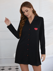 Bata Vincenza Algodón Negro