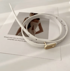 Cinturones Simples Vintage Blanco