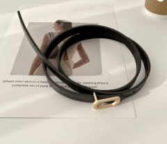 Cinturones Simples Vintage Negro