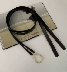 Correa Doble de Muñeca con Hebilla de Metal Negro