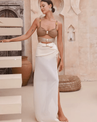 Traje de Baño de Dos Piezas Ibiza Beige