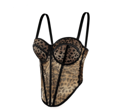 Corset Kiara Print Marron