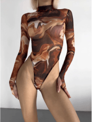 Body Estampado Mujer Danna Marron