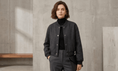 Chaqueta Bomber Negra Mujer